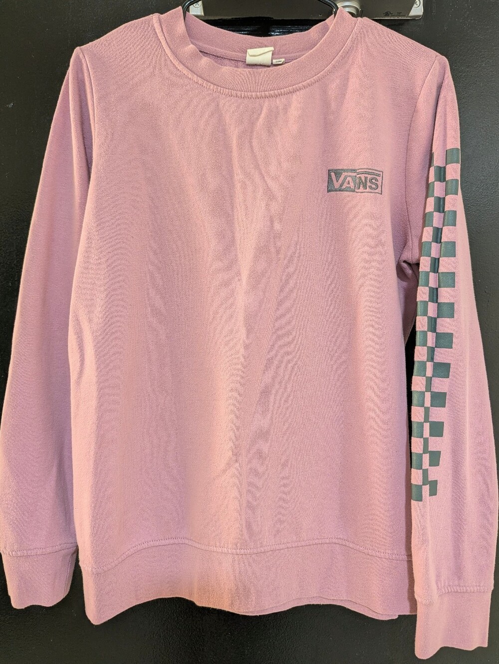 Vans Women's Pink Long-Sleeve Crew Sweatshirt